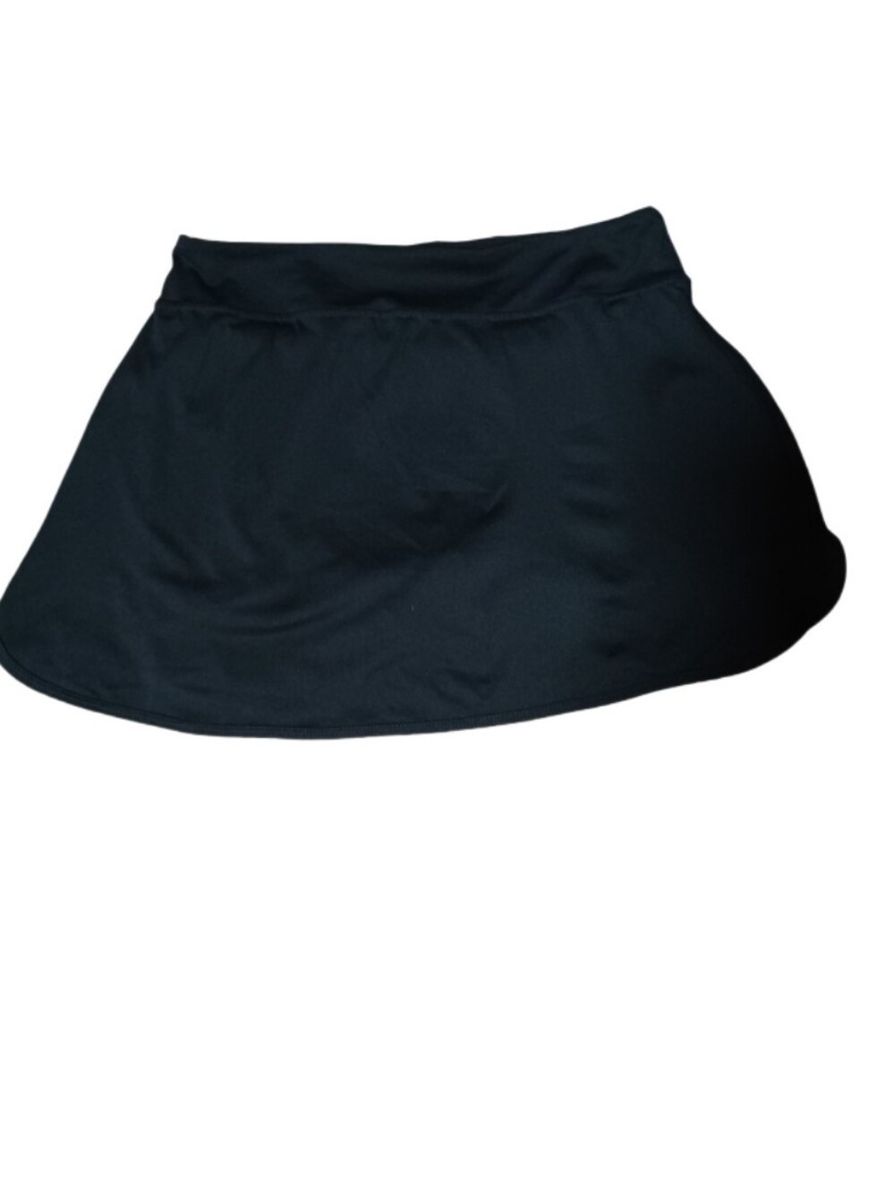 I Believe Women's Black Tennis Skirt with Smooth Waistband